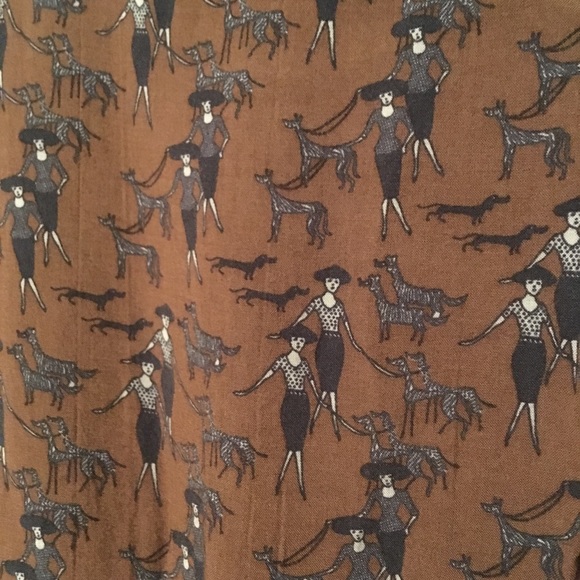 Zara mini dress with pockets & dog walking print - Picture 2 of 6